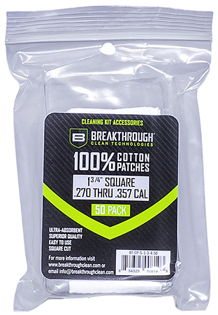 [854325008193] Breakthrough Clean BTCPS13450 Square Patches 270/357 Cal 1.75" 50 Pack