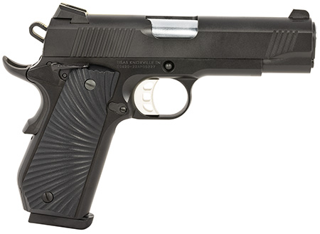 [723551441336] SDS Imports 10100102 1911 Devil Ray Carry 45 ACP 8+1 4.25" Stainless Steel Barrel, Black Cerakote Serrated Steel Slide, Black Cerakote Steel Frame w/Beavertail, Black Sunburst G10 Grips