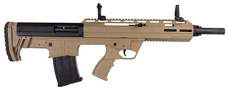 [723551443743] Tokarev USA 21000128 TBP  12 Gauge 3" 5+1 18.50", FDE, Cheek Riser Compatible Bull-Pup Stock, Flip-Up Sights, 3 Chokes