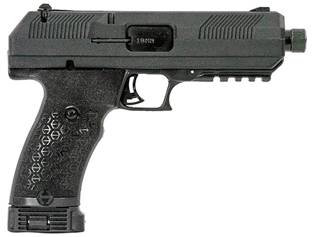 [752334900654] Hi-Point JXP10 JXP  10mm Auto 10+1, 5.20" Black Steel Threaded Barrel, Black Powder Coated YC9 Styled/Serrated Steel Slide, Black Polymer Frame w/Picatinny Rail, Black Textured Polymer Grip