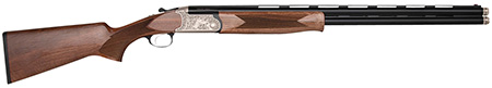 [8053800946360] Charles Daly 930344 202A  Full Size 28 Gauge Break Open 3" 2rd 26" Blued Vent Rib Barrel, Silver Engraved Aluminum Receiver, Checkered Walnut Stock