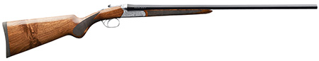 [8053800946322] Charles Daly 930340 500  Full Size 20 Gauge Break Open 3" 2rd 26" Gloss Blued Side By Side Barrel, Silver Engraved Stainless Steel Receiver, Checkered Oiled Walnut Stock