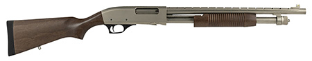 [723551443835] Tokarev USA 21000409 TX3  12 Gauge 18.50" 3" 5+1, Nickel Metal Finish, Turkish Walnut Stock, Fiber Optic  &  Ghost Ring Sight (Accepts Mossberg 590 Furniture)