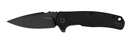 [087171064420] Kershaw 1407 Conduit  2.90" Folding Spear Point Plain, Black Oxide 8Cr13MoV SS Blade/Blacked Out Texture Glass-Filled Nylon Handle Includes Pocket Clip