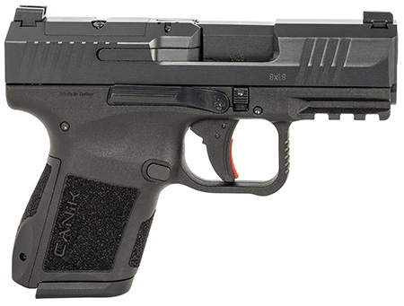 [787450852563] Canik HG7620N Mete MC9 9mm Luger 12+1/15+1 3.18" Black Steel Barrel, Matte Black Tenifer Cerakote Optic Ready/Serrated Slide, Black Polymer Frame w/Picatinny Rail, Black Polymer Grips