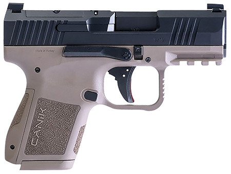 [787450859067] Canik HG7620BDN MC9  9mm Luger 12+1/15+1 3.18" Black Barrel, Black Optic Ready/Serrated Slide, Flat Dark Earth Polymer Frame w/Picatinny Rail, Texture Flat Dark Earth Polymer Grips