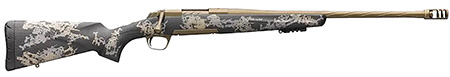 [023614857280] Browning 035582298 X-Bolt Mountain Pro Burnt Bronze SPR 7mm PRC 4+1 20" Fluted, Burnt Bronze Cerakote Barrel/Rec, Carbon Fiber Stock With Accent Graphics, Recoil Hawg Muzzle Brake