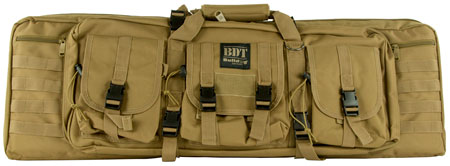 [672352010572] Bulldog BDT6037T BDT Tactical Double 37" Tan Nylon, 3 Accessory Pockets, Deluxe Padded Backstraps Lockable Zippers, Padded Internal Divider