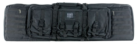 [672352010602] Bulldog BDT6043B BDT Tactical Double 43" Black Nylon, 3 Accessory Pockets, Deluxe Padded Backstraps, Lockable Zipper, Padded Internal Divider