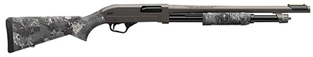 [048702025631] Winchester Repeating Arms 512450395 SXP Hybrid Defender 12 Gauge 3" Chamber 5+1 (2.75") 18", Gray Barrel/Rec, TrueTimber Midnight Synthetic Furniture, Fiber Optic Front