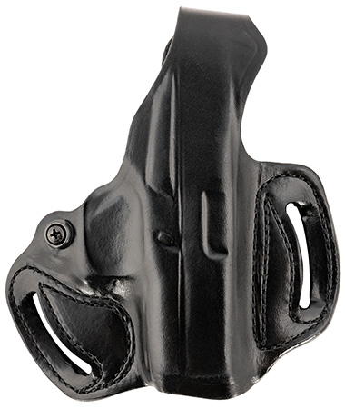 [792695329046] DeSantis Gunhide 085BA8BZ0 Thumb Break Mini Slide OWB Black Leather Belt Slide Fits Glock 43/43x/48 Belt 1.75" Wide Right Hand