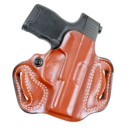 [792695348030] DeSantis Gunhide 086TA8JZ0 Mini Slide  OWB Tan Leather Belt Slide Fits Sig P365 Belt 1.75" Wide Right Hand