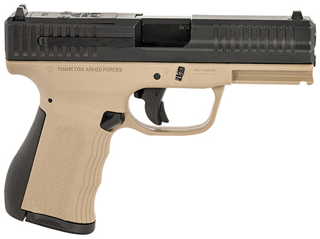 [850979006042] FMK FMKG49DE G3  9mm Luger 14+1 4" Stainless Steel Barrel, Black Optic Cut/Serrated Carbon Steel Slide Flat Dark Earth Polymer Frame w/Picatinny Rail, Black Backstrap Grip