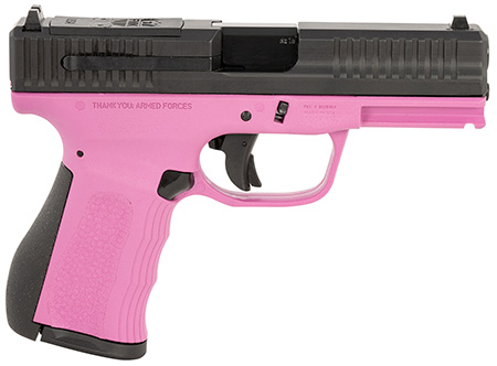 [850979006103] FMK FMKG49PK G3  9mm Luger 14+1 4" Stainless Steel Barrel, Black Optic Cut/Serrated Carbon Steel Slide, Pink Polymer Frame w/Picatinny Rail, Black Backstrap Grip