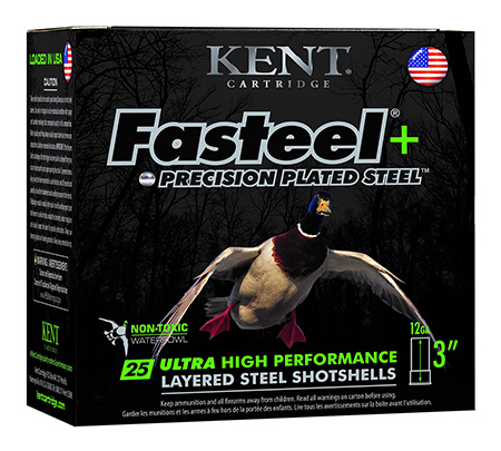 [656308112008] Kent Cartridge K123FSP36BBX2 Fasteel +  12 Gauge 3" 1 1/4 oz BB Shot 25 Per Box/ 10 Case