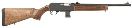 [619835020024] Henry H027H9G Homesteader w/Glock Mag Well Adapter 9mm Luger 10+1 16.37" Blued Steel Threaded Barrel, Black Anodized Aluminum Drilled  &  Tapped Receiver, Fixed American Walnut Wood, Ambidextrous