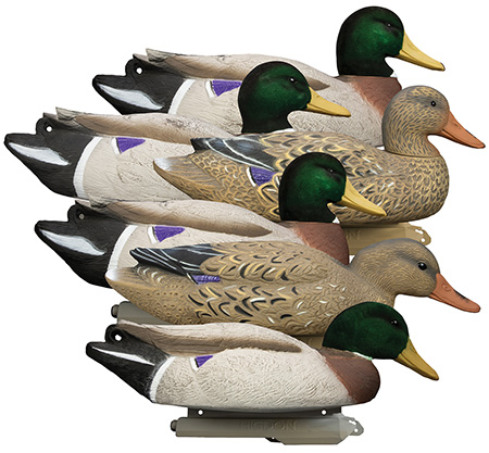 [710617160348] Higdon Outdoors 16034 Battleship  Oversized Mallards Species Multi Color Foam Filled Features Flocked Heads 6 Pack