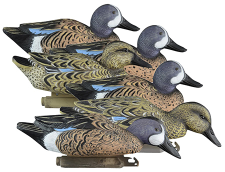 [710617199539] Higdon Outdoors 19953 Standard  Blue Wing Teal Species Multi Color Foam Filled 6 Pack
