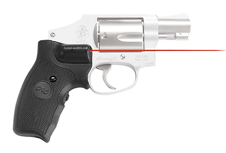 [610242003051] Crimson Trace 011150 Lasergrips  Fits S&W J-Frame Round Butt, Red Laser 633nM Wavelength 5mW Output, Black Polymer Extended