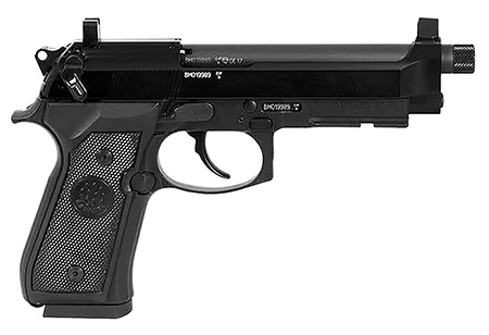 [082442874500] Beretta USA J90A192FSRF19SK 92FSR  22 LR 15+1 5.30" Steel Threaded Barrel, Black Burniton Serrated Steel Slide  &  Aluminum Frame w/Picatinny Rail  &  Beavertail *Features Suppressor Ready Kit