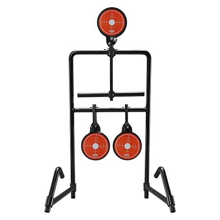 [076683013033] Champion Targets 40870 Gong Auto Reset Handgun Black/Orange Standing 3 Targets