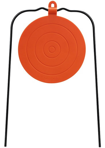 [076683013019] Champion Targets 40867 Gong  Champion Centerfire Hanging Metal Target/ Black/Orange