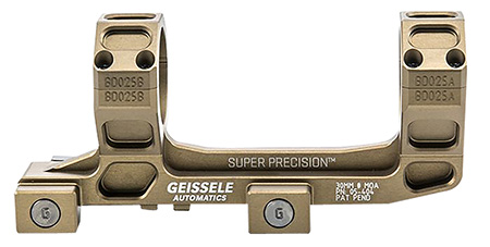 [817953020180] Geissele Automatics  AR15 Super Precision Scope Mount/Ring Combo Desert Dirt Color Anodized