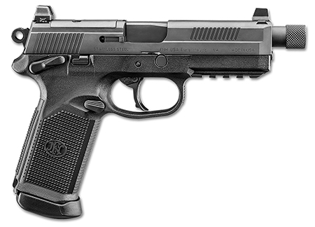[845737016845] FN 66101633 FNX Tactical Bundle 45 ACP 10+1 5.30" Black Steel Threaded Barrel, Black Serrated Stainless Steel Slide, Black Polymer Frame w/Picatinny Rail, Ambidextrous, 5 Magazines