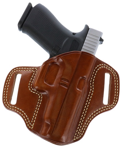 [601299024823] Galco CM270 Combat Master  OWB Tan Leather Belt Slide Fits Browning Hi-Power/Springfield SA-35/Girsan MC P35/Match Right Hand