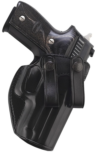 [601299190016] Galco SUM270B Summer Comfort  IWB Black Leather Belt Loop Fits Browning Hi-Power/Springfield SA-35/Girsan MC P35/Match Right Hand