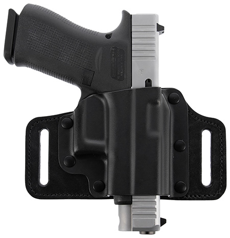 [601299011571] Galco TS428B TacSlide  OWB Black Kydex/Leather Belt Slide Fits HK 45/45C/HK P30/USP 9/40 Right Hand