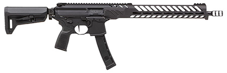 [798681666751] Sig Sauer RMPX16B935 MPX PCC 9mm Luger 35+1 16", Black, Slim M-Lok Handgaurd, Folding Magpul SL-K Stock, Three Chamber Comp, Timney Trigger, Ambi Controls