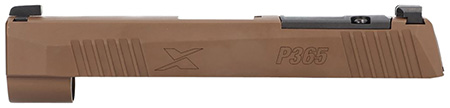 [798681665389] Sig Sauer 8900987 P365XL Slide Assembly 9mm Luger Coyote Brown Nitride Stainless Steel Optic Cut/Serrated Slide XRAY3 Sights