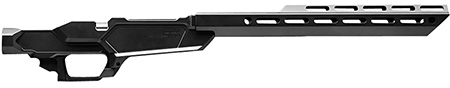 [850869008590] Sharps Bros SBC05 Heatseeker Rifle Chassis Stock 6061-T6 Aluminum w/Black Cerakote Finish, 14" M-Lok Handguard, Fits Ruger American Rifle Ranch Short Action