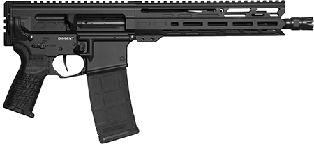 [810097509641] CMMG 30AC278AB Dissent MK4 300 Blackout 30+1 10.50", Black, Picatinny Brace Adapter, 9.60" M-LOK Handguard, Left Side Charging Handle, Zeroed Linear Comp, TriggerTech Trigger, Adj. Gas Block