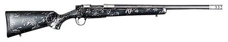 [696528091912] Christensen Arms 8010622200 Ridgeline FFT TI Full Size 6.5 PRC 3+1 20" Stainless Threaded Barrel, Drilled  &  Tapped Aluminum Receiver, Black w/Gray Accents Fixed Sporter Carbon Fiber Stock, Right Hand