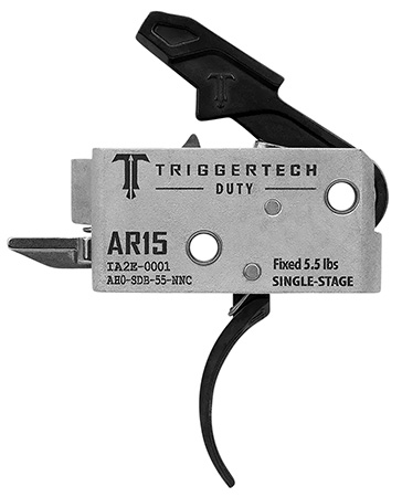 [885768003483] TriggerTech AH0SDB55NNC Duty Mil-Spec Single-Stage Curved 5.5 lbs Draw Weight Fits AR-15