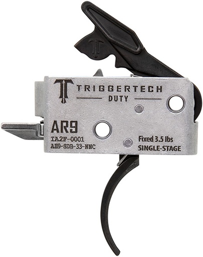 [885768003599] TriggerTech AH9SDB33NNC Duty  Curved Trigger Single-Stage 3.50 lbs Draw Weight Fits AR-9