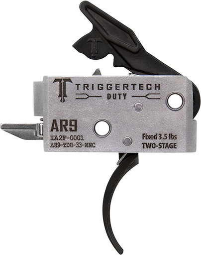 [885768003759] TriggerTech AH9TDB33NNC Duty  Curved Trigger Two-Stage 3.50 lbs Draw Weight Fits AR-9
