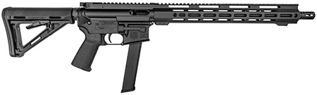 [810035755536] Diamondback DB1418P001 DB15  9mm Luger 32+1 16", Black, Carbon Lower, Magpul MOE Stock, Magpul K2 Grip, Flash Hider