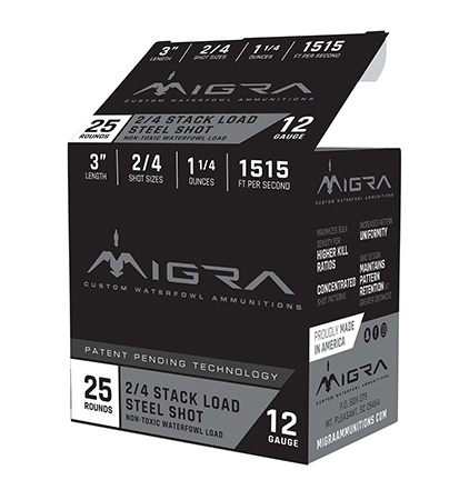 [686162340309] Migra Ammunitions M12S46 Staxd  12Gauge 3" 1 1/4oz 4/6Shot 25/10 *Sold by the case