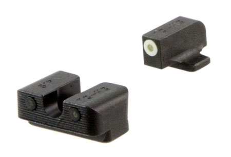 [788130023860] TruGlo TG231S2W Tritium Pro  Black | Green Tritium White Outline Front Sight Green Tritium Rear Sight