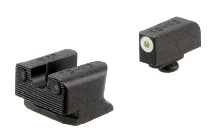 [788130024010] TruGlo TG231W2W Tritium Pro  Black | Green Tritium White Outline Front Sight Green Tritium Rear Sight