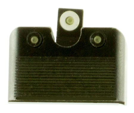 [788130023808] TruGlo TG231G2MW Tritium Pro  High, White Outline Tritium Front/ Green Tritium Rear/Black Nitride Fortress Frame, Compatible w/Glock MOS, Front Post/Rear Dovetail Mount