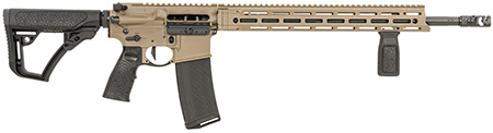 [818773023122] Daniel Defense 0212811090047 DDM4 V7 Pro 5.56x45mm NATO 18" 30+1, FDE Rec, Black OEM Overmolded Stock  &  Grip, Geissele Trigger