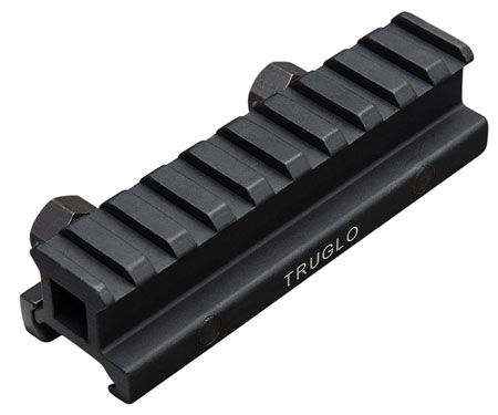 [788130018231] TruGlo TG8980B Picatinny Riser Mount  Matte Black Anodized