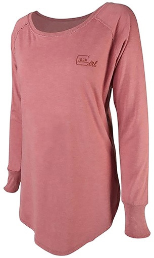 [764503055690] Glock AP960345 Glock Girl Confidence  Blush Cotton/Polyester/Rayon Long Sleeve Tunic Small