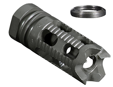 [816701013658] Yankee Hill 285M1 Phantom Comp/Brake with Aggressive End, 1/2"-28 tpi Threads 2.25" OAL for 5.56mm