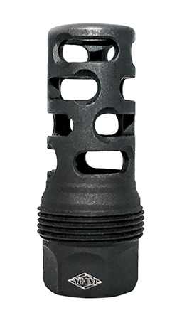 [841812101529] Yankee Hill 4405MB28 sRx Q.D. Muzzle Brake Long Black Phosphate Steel with 1/2"-28 tpi, 9mm, 2.30" OAL  &  9.375" Diameter for sRx Adapters