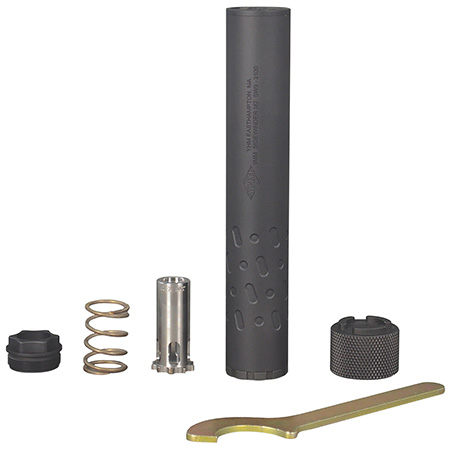 [841812101642] Yankee Hill 206528 Sidewinder M2  9mm Luger 1.375" Black Stainless Steel Aluminum 1/2"-28 tpi